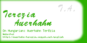 terezia auerhahn business card